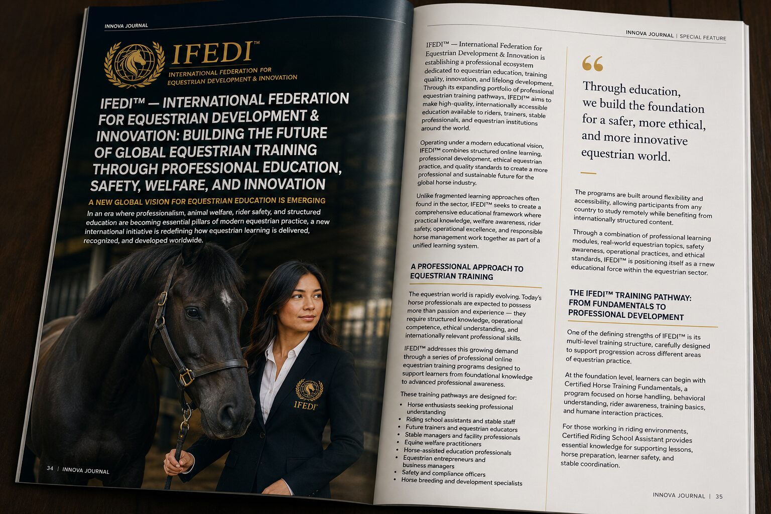 IFEDI™ — International Federation for Equestrian Development & Innovation: Building the Future of Global Equestrian Training Through Professional Education, Safety, Welfare, and Innovation
